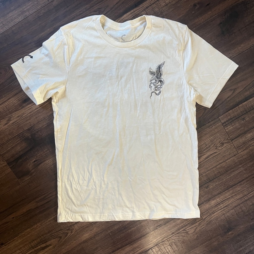 Eagle Snake Strength & Liberty Unisex Graphic T Shirt Size Large Cream NWOT - Picture 8 of 8